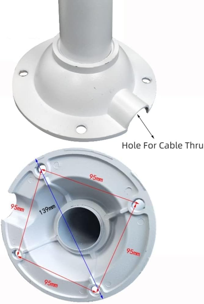 11.8"-23.6" I-Shapped Telescopic Adjustable Camera Mount Bracket, Heavy Duty Metal Wall Ceiling Mount for Dome CCTV Security Cameras, Universal Surveillance System Holder