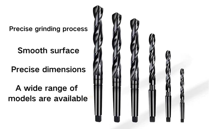 Morse Taper Shank, high-Speed Steel M2, Tapered Shank Twist Drill, Black Oxide-Treated Drill bit (13/16) 13/16 in