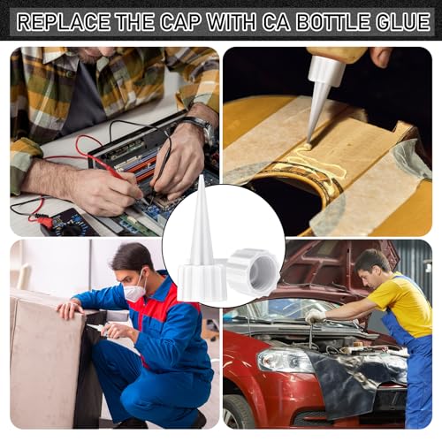 Loopeer 24 Pcs 312 Extra Tips for Ca Glue Snip Tip Applicator Tips, White