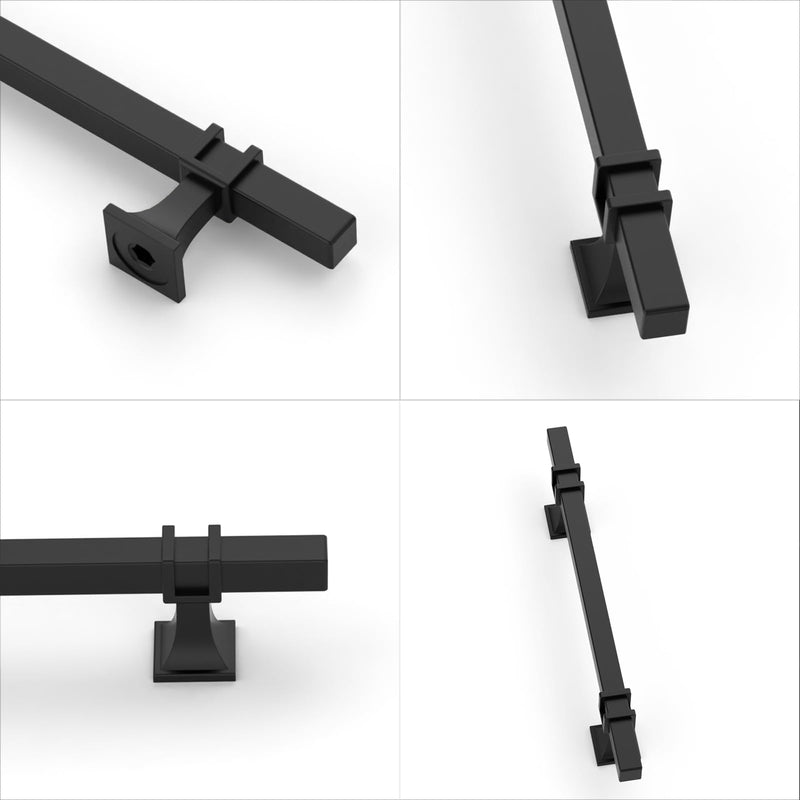 10 Pack 3"(76mm) Matte Black Cabinet Pulls Kitchen Matte Black Cabinet Handles Drawer Pull Cupboard Hardware for Cabinets 3 Inch(76mm) Hole Center 10 Pack