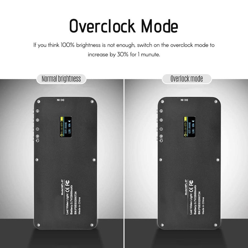 RGB Video Light, Camnoon Portable RGB Camera Light 2800mAh Battery Rechargeable, 360 Full Color 30 Light Effects, CRI≥95 3000-6500K LED Panel Photography Lighting for YouTube TikTok