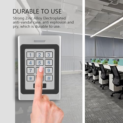 IP67 RFID Door Access Controller Security System – Multi-Access Options with Robust Zinc Alloy Design – 3000 Users Capacity, Ideal for Home & Office Access Control