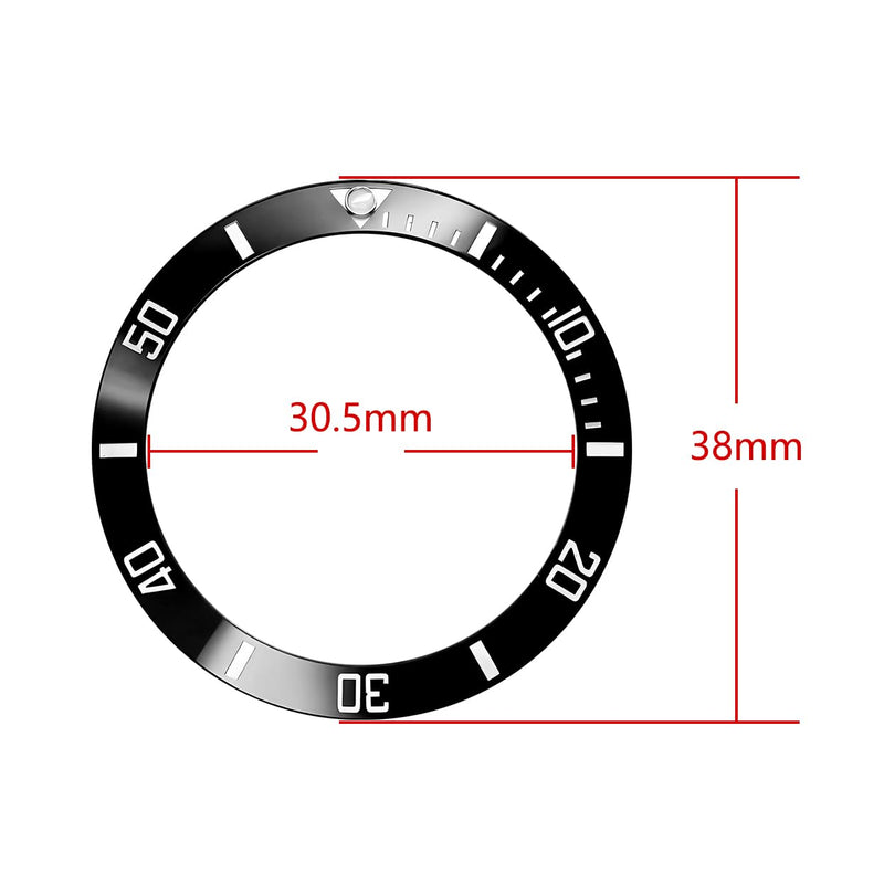 Ceramic Bezel Insert Replacement For Rolex Submariner 116610 114060 116613 116618 38mm 3pcs (Black+Blue+Green)