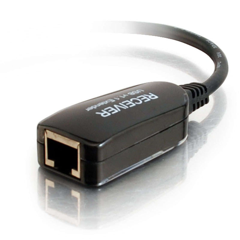 Legrand - C2G USB Extender Dongle, USB Superbooster Signal Extender, RJ45 to USB Receiver Signal Booster, Black, 1 Count, C2G 29353 USB Superbooster Dongle Extender