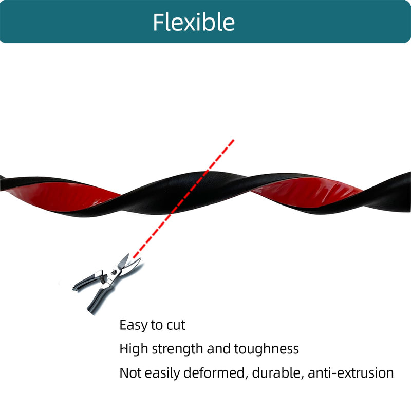 D Shape EPDM Foam Rubber Seal with Tape, Self-Adhesive Rubber Weather Stripping for Boat, Auto, RV, Marine, Garage Doors/Window and More, W:0.75"; H:0.375"; L:26Feet 26 Feet Black( .375" height; .75" width)