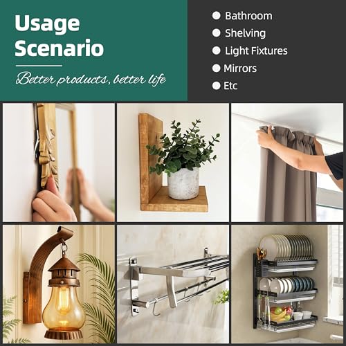Drywall Anchors and Screws Assortment Kit, 510PCS 255x Plastic Dry Wall Anchors and 255x Truss Flat & Pan Head Zinc Plated Wood Screws, 6 Sizes Wall Hanging Kit 510