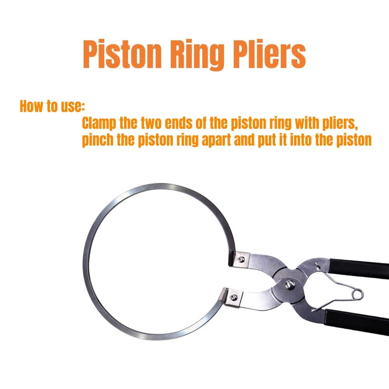 Piston Ring Installer, Adjustable Engine Pliers Expander Installer Remove Tool,Easy to Use Ring Expanders