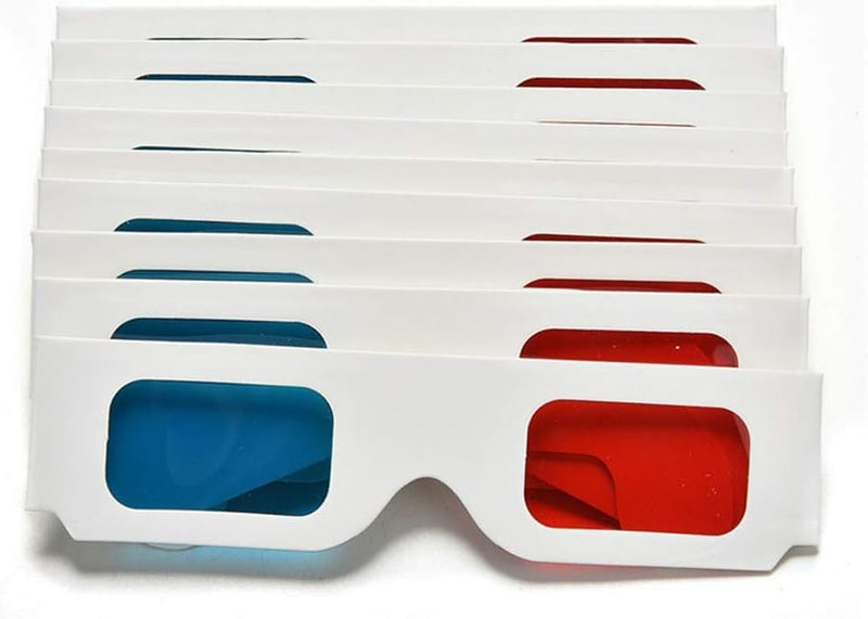 3 Pcs Unisex 3D Stereo Glasses Foldable 3D Cardboard Glasses for Films, TV, Magazines and More Clever and Attractive, Accessories