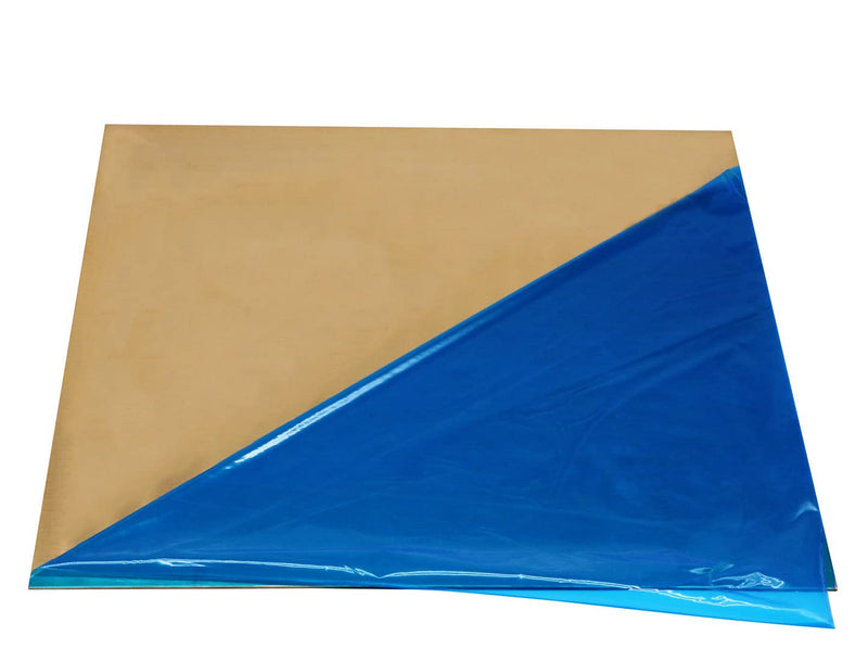 1 Pcs C280 Brass Sheet, 12" x 12", 18 Gauge(0.04"/1.02mm) Thickness, No Scratches, Protective Film on Both Sides 12"x12",18ga(1.0mm) 1