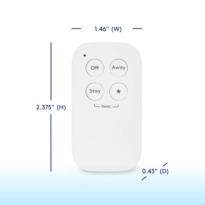 ADT Blu Keychain Remote, Home Security System Key Fob with Panic Button, One-Touch Arm and Disarm, ADT Base Compatible, ADT+ App Integration