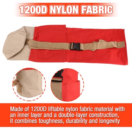 36 Inch Heavy Duty Lath Bag with Pockets, Hi-Vis Orange Waterproof Lath Stake Bag for Surveying & Construction