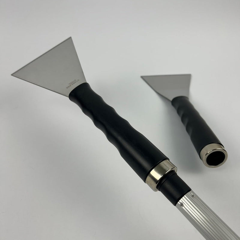 Stainless Steel Chisel Pole Scraper 4", Paint Scraper, Wall Paper Scraper, can be installed with an extension pole (4" Bent) 4" Bent