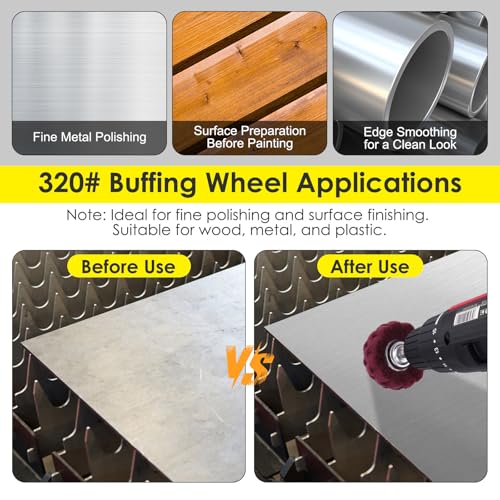 9 PCS Non Woven Abrasive Buffing Polishing Wheel Drill Attachment Set