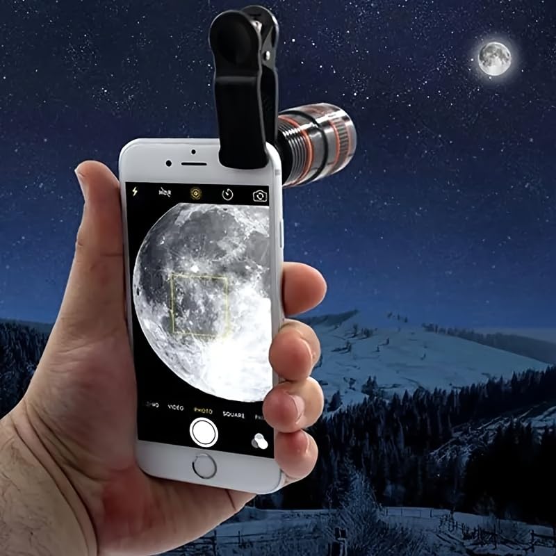 1pc 8X Zoom Lens for Smartphones, PVC Clip-On Camera Lens with Special Effects, Universal Phone Photography Accessory, No App Required Easy Clip Design