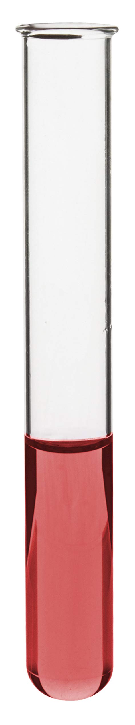 EISCO 48PK Test Tubes, 15ml - Borosilicate 3.3 Glass - 1.2mm Thick Walls, Beaded Rim - Superior Heat & Chemical Durability - 5.25" Tall, 0.6" Diameter Blank Tube