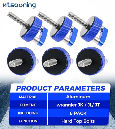 Hard Top Quick Removal Fastener Thumb Screw, Blue D Ring Bolts Thumb Screw