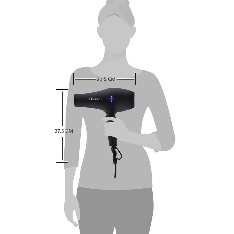 Hair Dryer Professional Ionic Hairdryer Fast Drying Salon with 2 Speed 3 Heat Setting, Cool Button, with Diffuser, Nozzle, Concentrator Comb for Women Man