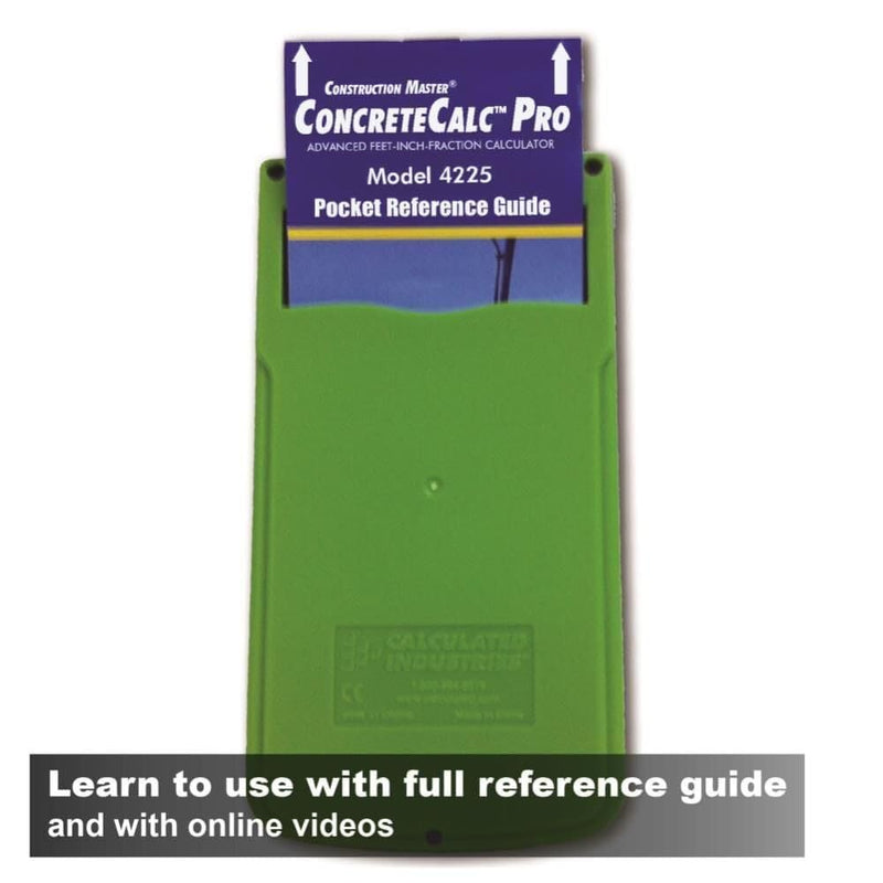 Calculated Industries 4225 ConcreteCalc Pro Advanced Feet-Inch-Fraction, Metric Construction-Math Calculator Tool for Concrete, Masonry, Paving Contractors and Estimators