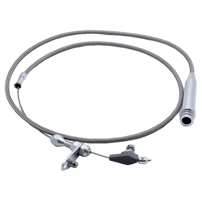 Transmission Kick Down Cable For GM 700-R4 Chevy Pontiac Oldsmobile Buick Etc, Stainless Steel Braided SBC BBC Transmission Detent Kickdown Wiring Kit