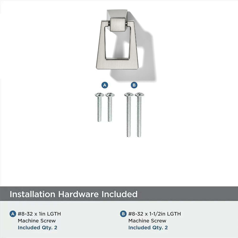 khtumeware 10-Pack 1.37 Inch Brushed Satin Nickel Cabinet Knobs - Round Drawer Pulls for Dresser, Kitchen, Bathroom - Zinc Alloy Ring Hardware (1-3/8 Inch)