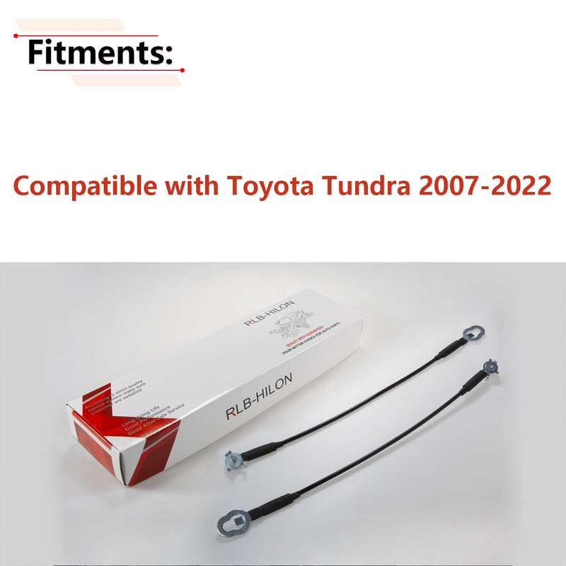 RLB-HILON Tailgate Cable Compatible with Toyota Tundra 2007 to 2021 Year, Lift Gate Support Straps Pickup
