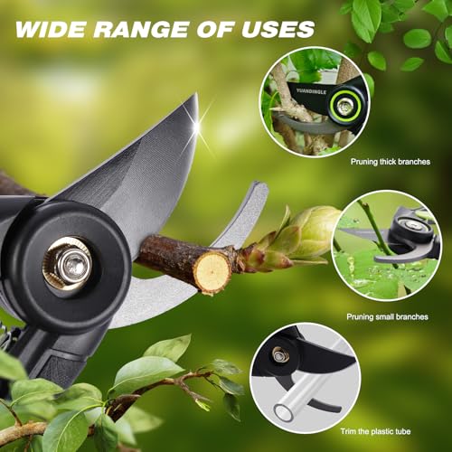  [AUSTRALIA] - Effort-Saving Gardening Scissors Professional Pruning Shears with Ultra-Sharp SK5 Blade Ergonomic Design Anti-Slip Handle for Trimming Thick Branches Essential Tool for Orchard and Garden