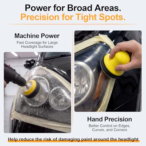 3Inch Wet Dry Headlight Restoration Kit, Drill Sanding Polishing Attachment