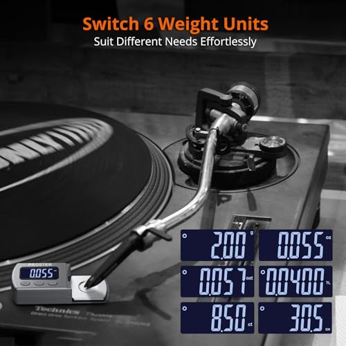 Proster Turntable Stylus Scale - 5g/0.01g Non-Magnetic Gauge Gray
