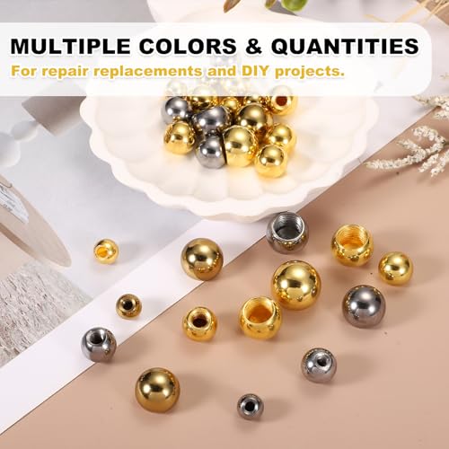 Thread Cap Nuts Knob, 60Pcs Ball Screw Caps - Electroplated Gold M3x9 M4x9 M5x12 M6x12 M10x15 M10x18 60