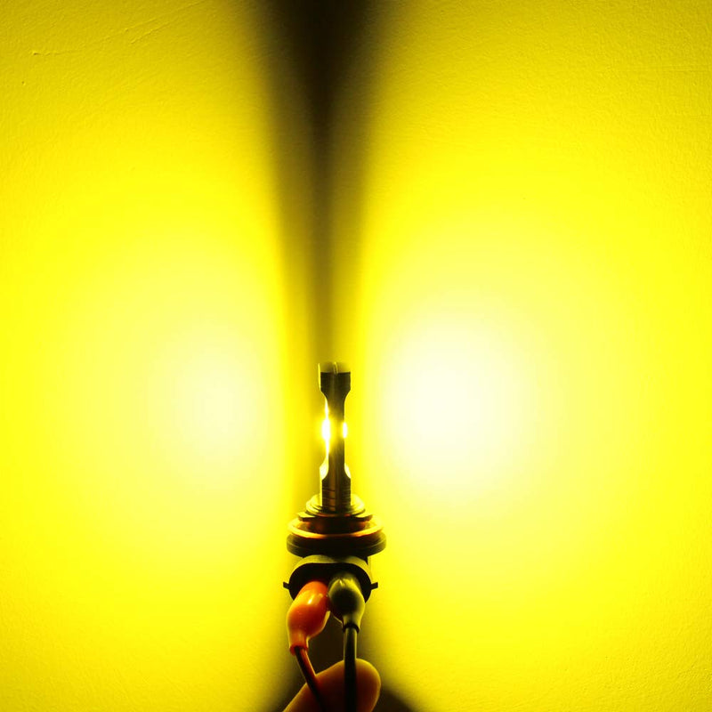 Alla Lighting 3800lm H8 H11 LED Bulbs H16, 3000k Gold Yellow Fog Lights High Illumination ETI 56-SMD Xtreme Super Bright Lamp Replacement