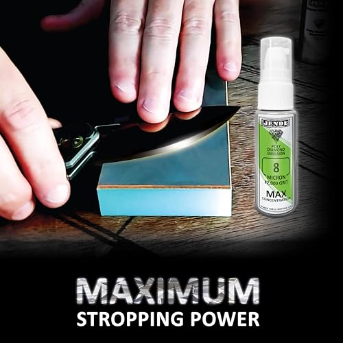 Jende 8 Micron Max Poly Diamond Knife Stropping Emulsion 20ml-Higher Diamond carat level Emulsion