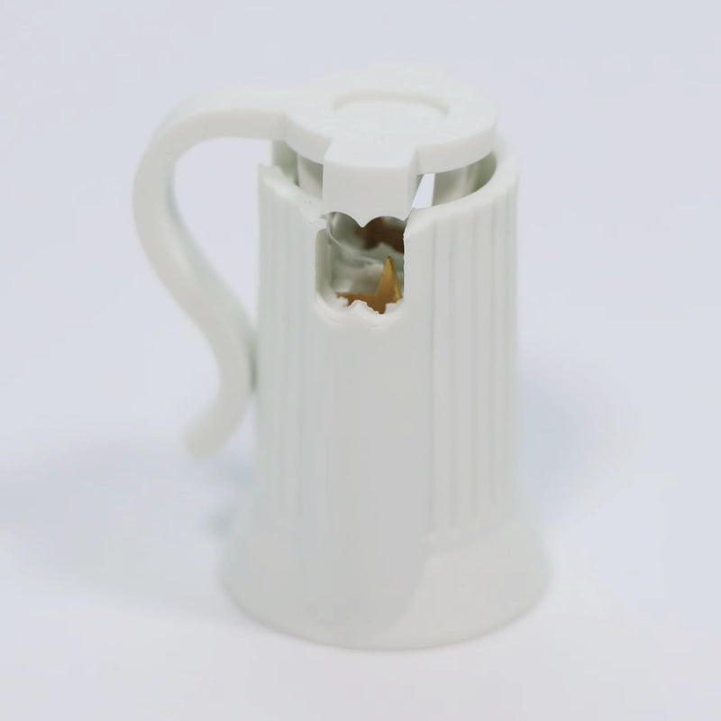 100PCS C7 E12 Replacement Bulb Sockets, C7 White Socket SPT-1 Christmas String Light Replacement lamp Holder(E12, White)