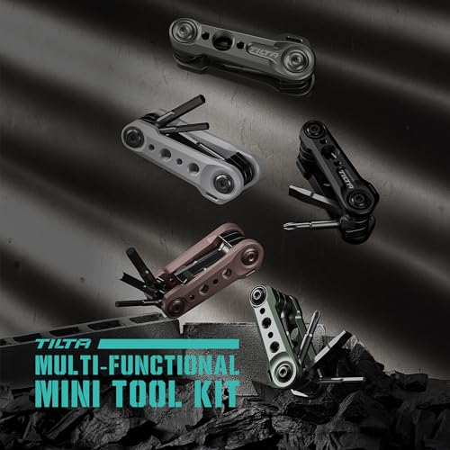 Tilta Multi-Functional Mini Tool Kit | Features Allen Keys and Screw Drivers | Compact & Lightweight | Compatible with Most Cages & Camera Systems (Titanium Grey) TA-MMT-TG Titanium Grey