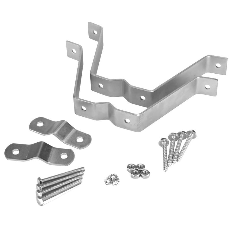 Skywalker 4” Heavy-Duty Wall Mount Pair for TV Antenna Mast with (2) Brackets & Lag Bolts