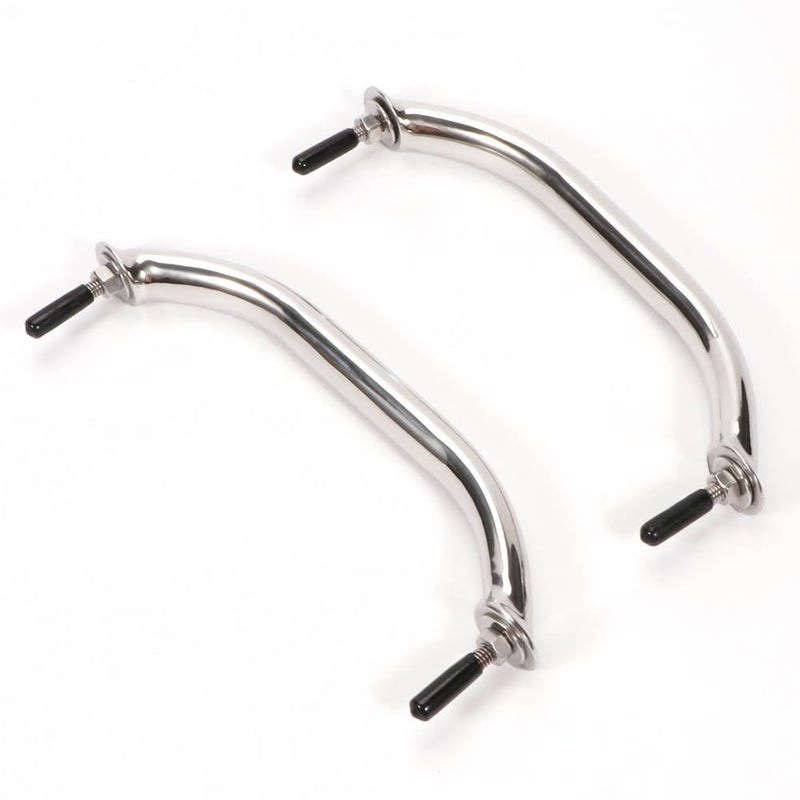 Boat Grab Bar 304 Stainless Steel Polished Grab Handle Handrail Hardware Multipurpose (2PCS) (9“ Silver)