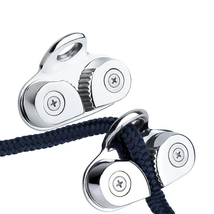 Ymiko 316 Stainless Steel Cam Cleat, Proof Rope Cleats for 5‑15mm Ropes, Boat Hardware for Sailboat Kayak Canoe Dinghy