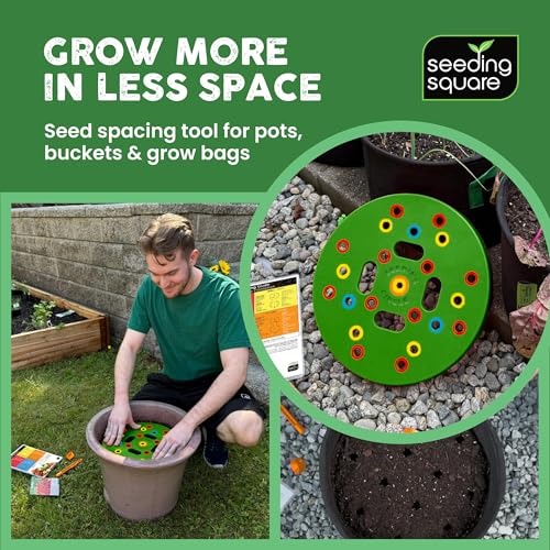 Seeding Circle Seed Spacing Tool for Pots, Buckets & Container Gardening