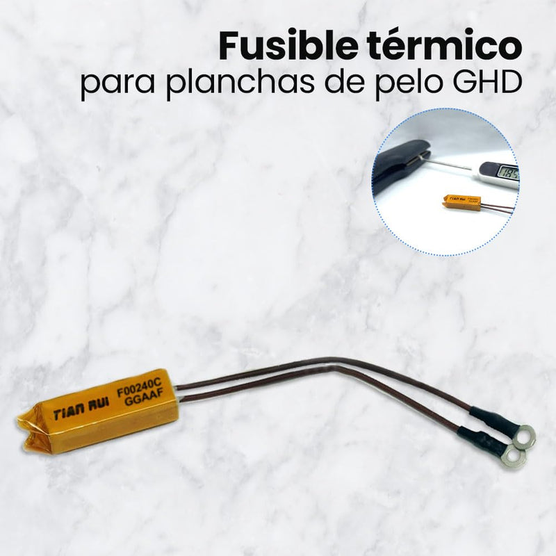 Thermal Fuse for GHD Hair Straightener Plates 240°C 10A 5.0, 4.2B, SS5.0 | SM5.0 and Earlier Models | Metal Alloy | Overheat Protection Spare Part Thermal fuse