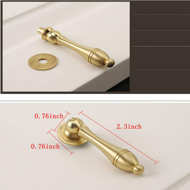 4 pcs Brass Antique Style Metal Drawer Tear Drop Cabinet Decorative Pull Handle Knob for Cabinet Hardware Kitchen Knobs Dresser Pulls Bathroom Gold Cabinet Drawer Handles