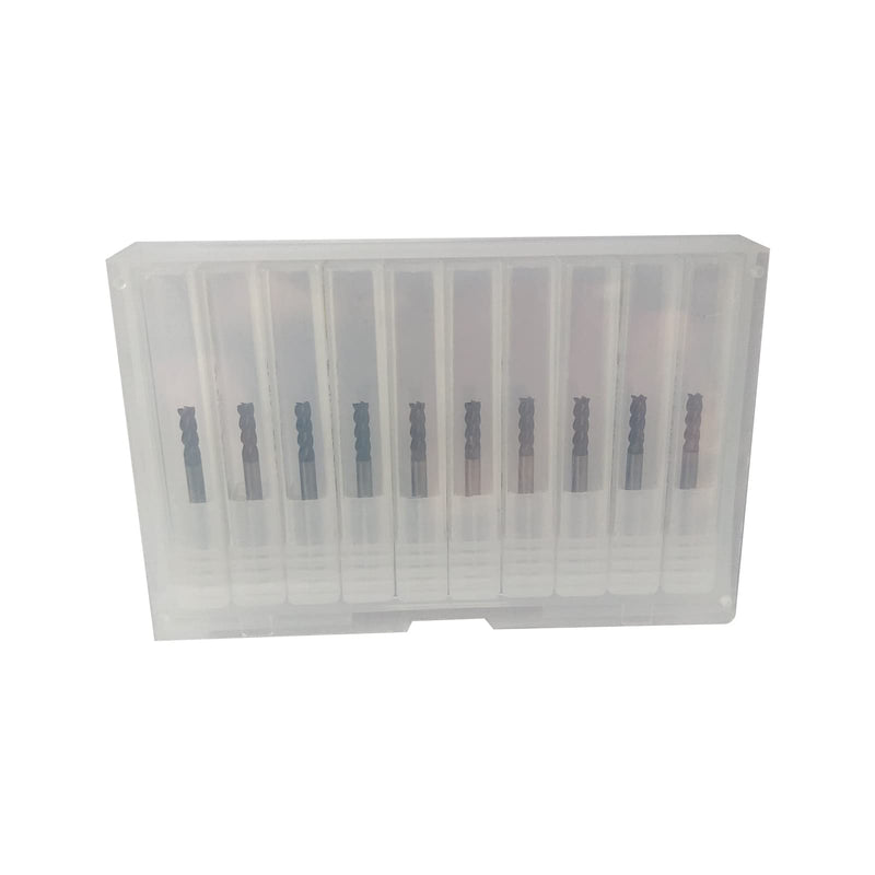 Tools G-SUS Precision Carbide End Mill Series, for Stainless and Titanium, Finish Machining, Unequal Flute and U-Flute Design, Prevent The Vibration,Carbon Tool Steel 1/8”（10Pc） 1/8-1.5" ( 10PCS)
