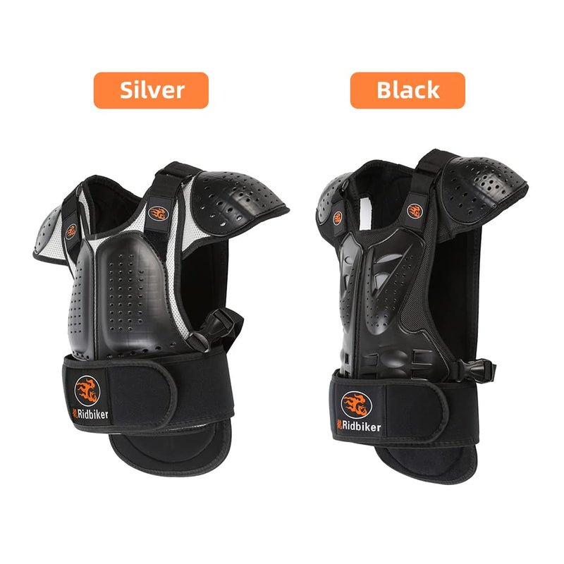 Kids Dirt Bike Gear Chest Protector Motocross Gear Body Armor Vest for Motorcycle Protective Gear Motocross Chest Protector Motorcycle Riding Gear (Black, Medium) Black