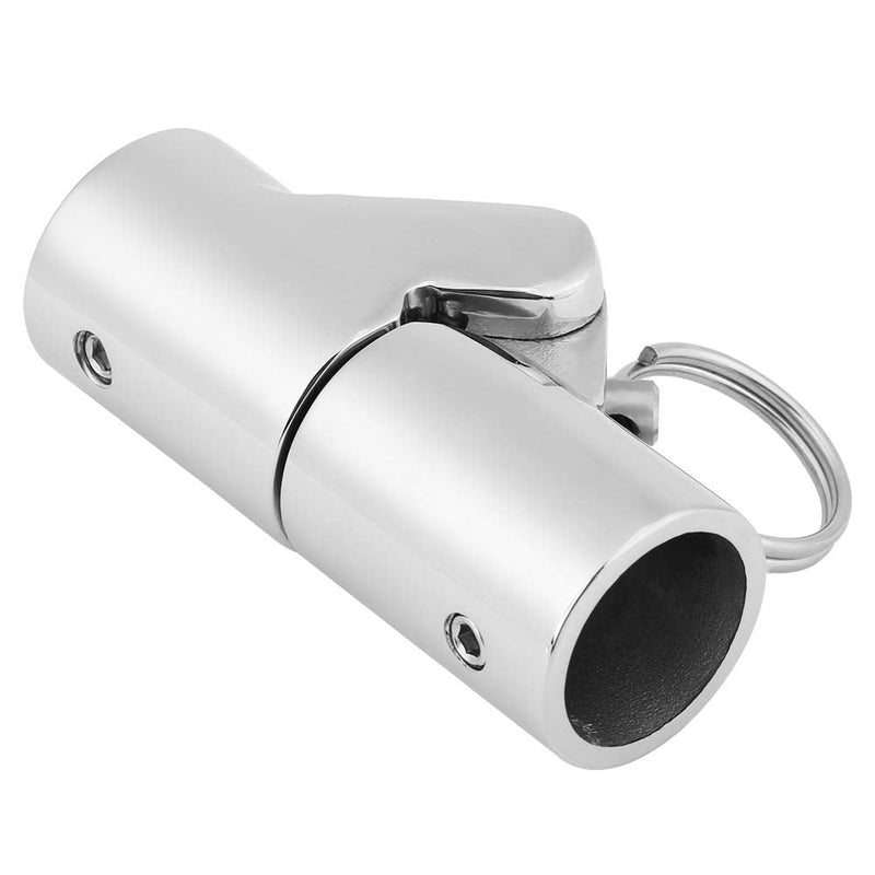 Acouto Boat Rail Stainless Steel Boat Railing Connector Fittings Folding Swivel Coupling Tube Pipe Connector Tube Hinge Tops for Boat Marine Yacht(25mm)