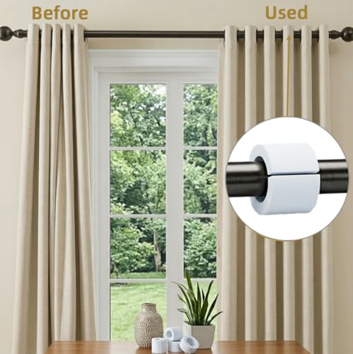 16Pcs Curtain Spacers for Grommet Drapes with 1 Soft Tape Measure - 50mm 16