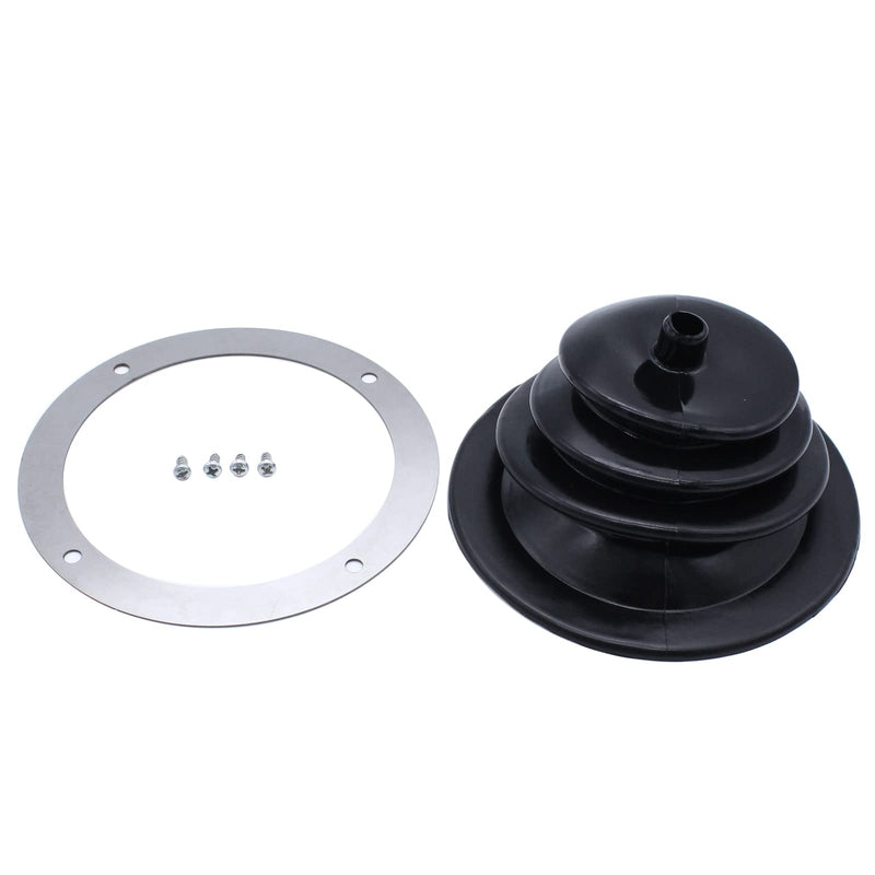 Shifter Boot Small Round Black Rubber 5.250" Round Plate