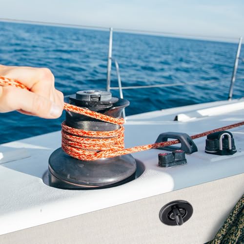 Supkiir 40 Sets Marine Grade Twist Lock Fasteners, Rust-Proof Coated Turn Button with Eyelet and Stud Mounting Screws, Alloy Tarp Grommet Fasteners for Marine Boats, RVs and Canvas Sailboats