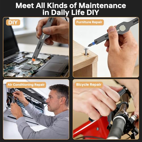42 in 1 Magnetic Screwdriver Set with Ratchet Handle, Multi Bits Repair Tool Kit for Computer, Furniture, Bike, Watch & DIY, Compact & Portable with Storage Case 42 In 1