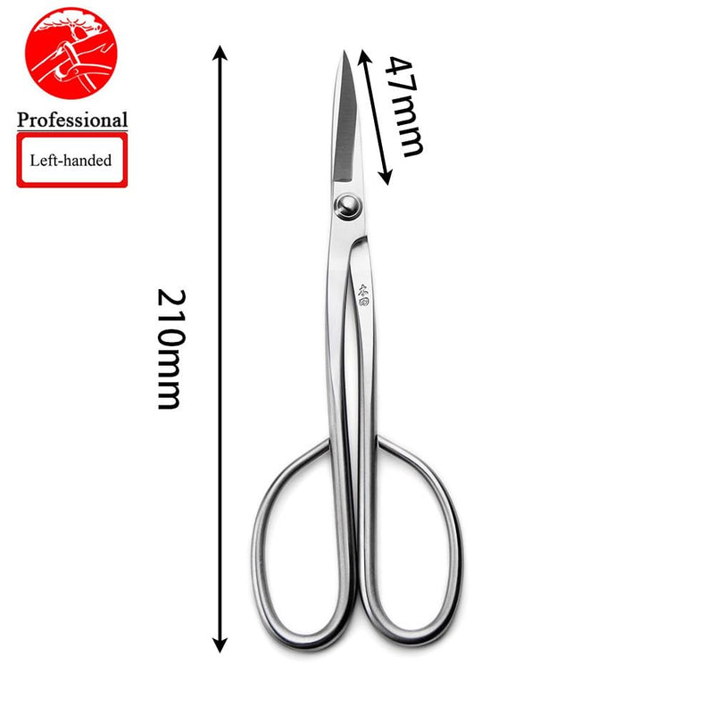 Left-handed Bonsai Scissors Professional Grade Bonsai Shears Alloy Steel Bonsai Tools Equip With Tool Bag (MT-LBS-210L) MT-LBS-210L