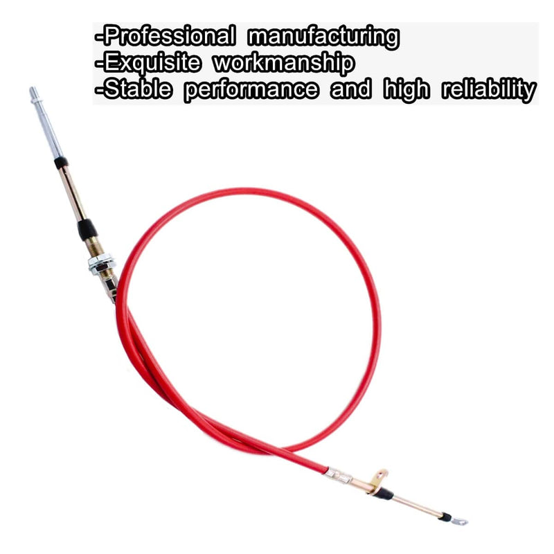 Automatic Transmission Shifter Cable 80833, Replacement for B&M Automotive Heavy Duty Performance Shifter Cable Eyelet End,5ft Long Af72-1002 BMM-80833 0.375" Outer Diameter Red red-80833