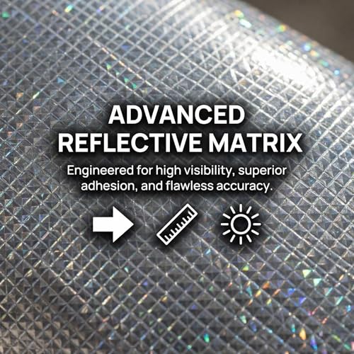Reflective Tachometer Tape Strips Tachometer Sticker for Speed Tester Reflector Tape for Accurate Speed Measurement High Visibility Adhesive Reflective Strips 16. Roll