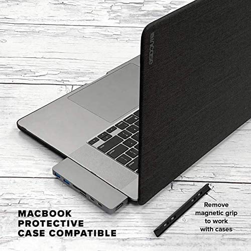 Hyper - New HyperDrive Duo 7-in-2 Hub - USB-C for MacBook Pro/Air - HDMI 4K60Hz HDR, USB-C 40Gbps 100W PD, USB-C 5Gbps 60W PD, MicroSD/SD 3.0 UHS-I 104MB/s, 2 x USB-A 5Gbps - Space Gray